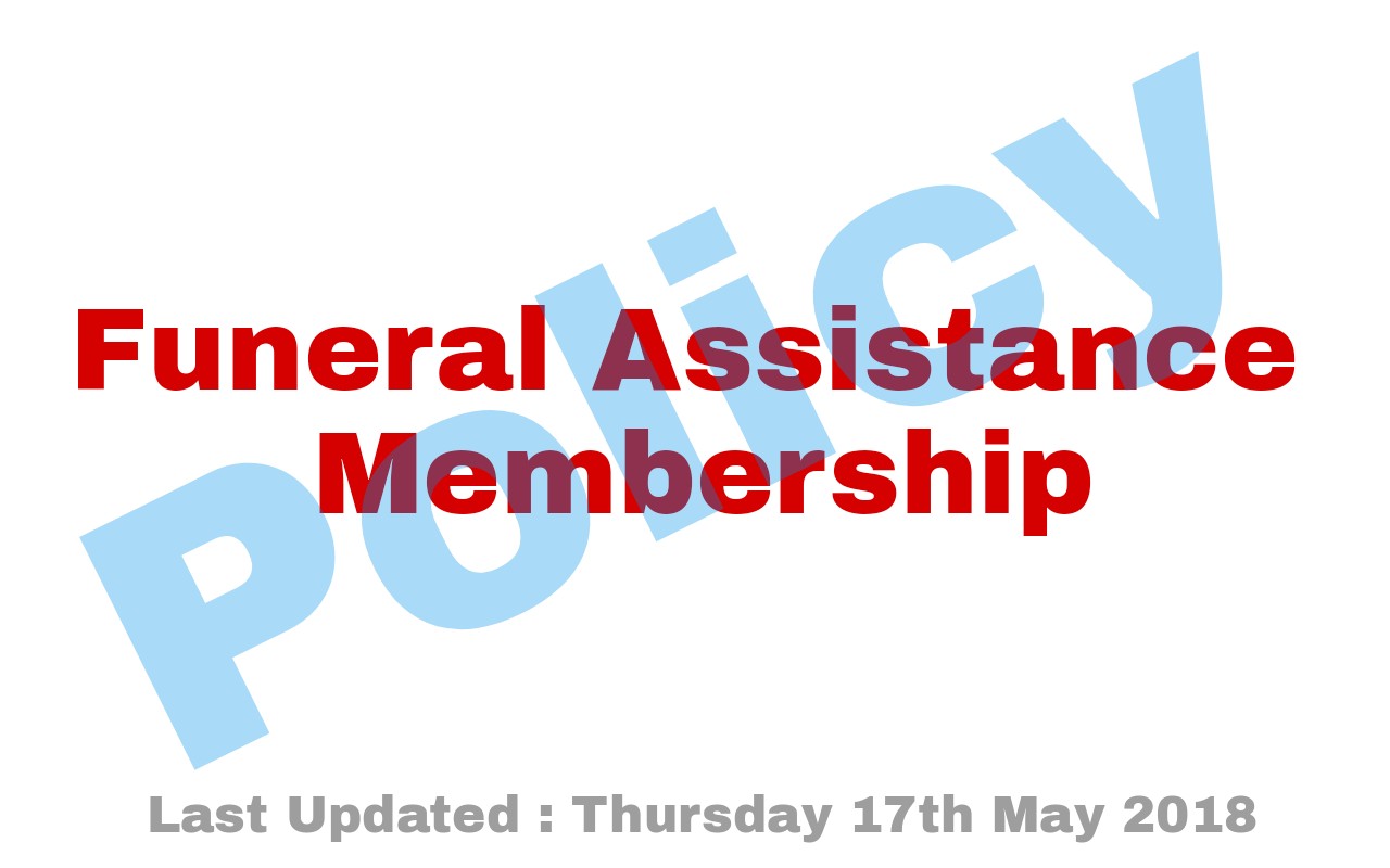 PWSV Funeral Assistance Membership Policy 2018 Parachinar Welfare